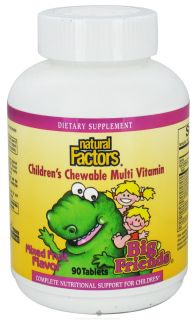 Natural Factors   Multi Vitamin Big Friends Childrens Chewable Mixed Fruit   90 Tablets