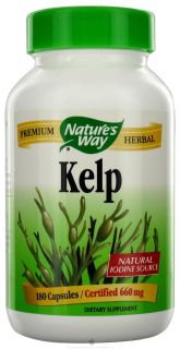 Natures Way   Kelp 600 mg.   180 Capsules LUCKY DEAL