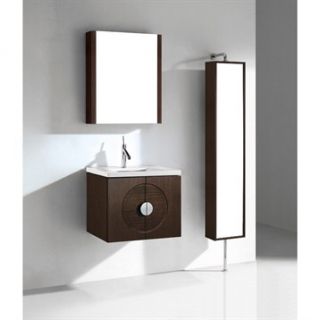 Madeli Palermo 24 Bathroom Vanity with Quartzstone Top   Walnut