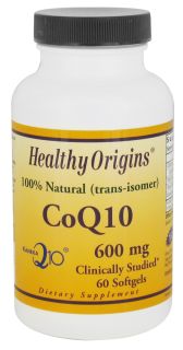 Healthy Origins   CoQ10 Kaneka Q10 Gels 600 mg.   60 Softgels