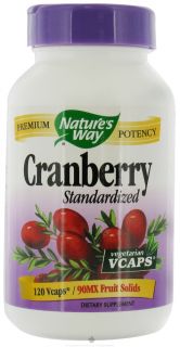 Natures Way   Cranberry Standardized Extract   120 Vegetarian Capsules