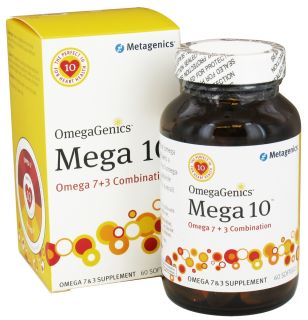 Metagenics   OmegaGenics Mega 10 Omega 7 + 3 Combination   60 Softgels