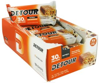 Forward Foods   Detour Oatmeal Whey Protein Bar Peanut Butter Chocolate Chip   3 oz.