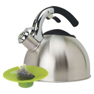 Primula Whistling Kettle with Tea Bag Buddy   Stainless Steel