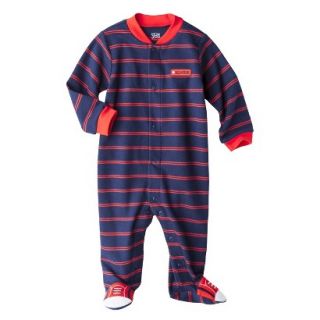 Just One YouMade by Carters Newborn Boys Striped Sleep N Play   Navy/Red 3 M