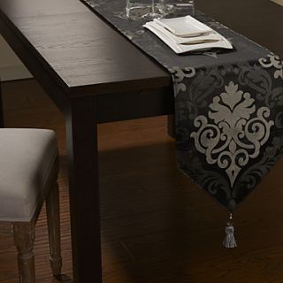 European Style Black Poly Leather Table Runners