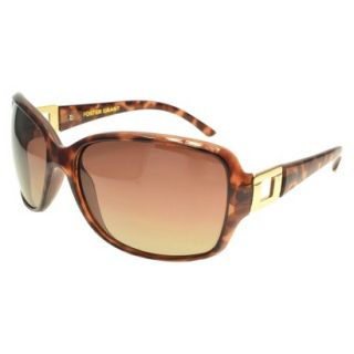 Womens Foster Grant Polarized Oval Sunglasses   Brown