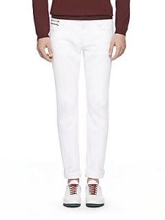 Gucci Cotton Skinny Trousers   White