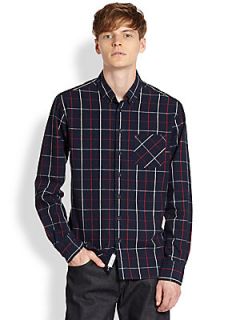 Rag & Bone Oxford Sportshirt   Navy