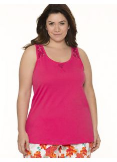 Lane Bryant Plus Size Lace back sleep tank     Womens Size 22/24, Sparkleberry
