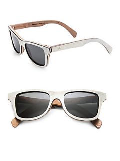 Shwood Canby White Slate & Wood Sunglasses    White