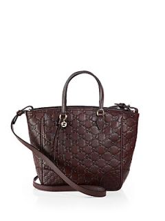 Bree Guccissima Leather Top Handle Bag   Brown
