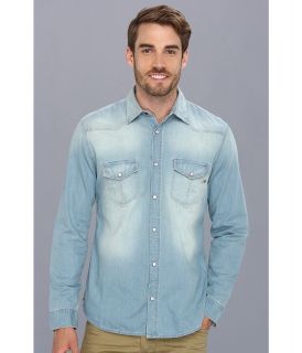Mavi Jeans Andy Denim Shirt in Light Used Mens Long Sleeve Button Up (Blue)