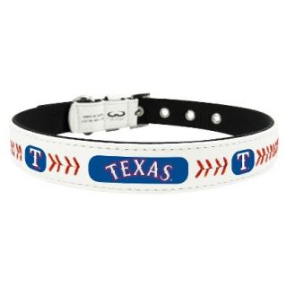 Texas Rangers Classic Leather Medium Baseball Collar