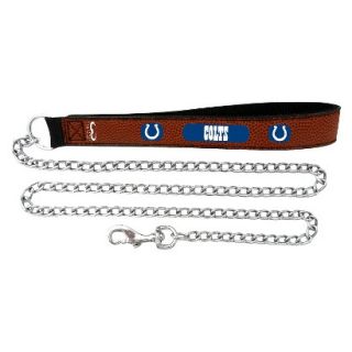 Indianapolis Colts Football Leather 3.5mm Chain Leash   L