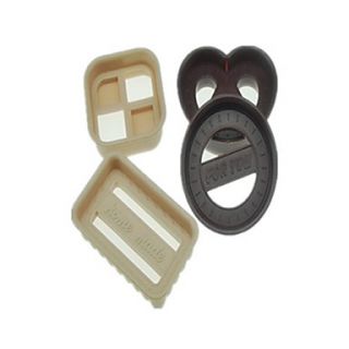 Mixed Cookie Biscuit Cutter Stamp Mold Set Of 4 Pieces(color sent randomly)