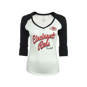 Cincinnati Reds 47 Brand MLB Womens Batter Up Baseball T Shirt