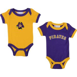 East Carolina Pirates NCAA Newborn 2 Pack Contrast Creeper