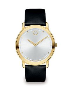 Movado Sapphire Stainless Steel Watch    Black Gold