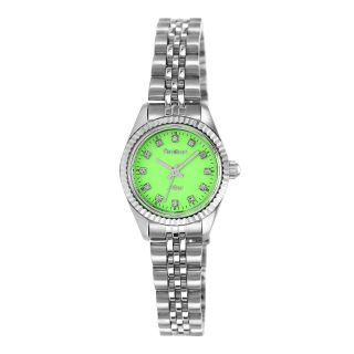 Armitron Now Womens Green Dial & Silver Tone Bracelet Watch