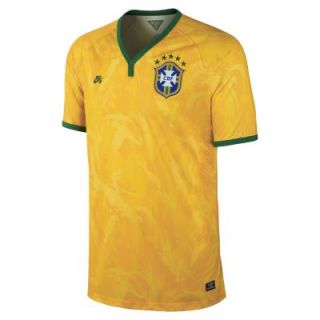 Brasil CBF Nike SB Short Sleeve Mens Soccer Jersey   Varsity Maize