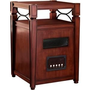 Muskoka 1500 Watt Infrared Heater with Table Top and Decorative Metal Accents   Burnished Cherry MQHS65BCH