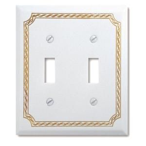 Amerelle Steel 2 Toggle Wall Plate   White 150TTW