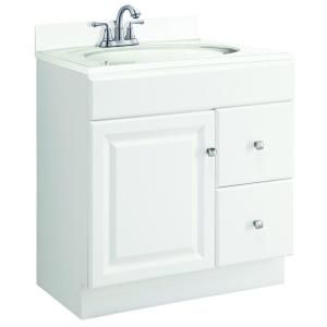 Design House Wyndham 30 in. W x 21 in. D Vanity Cabinet Only Unassembled in White Semi Gloss 545079
