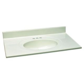 Design House 49 in. W Cultured Marble Vanity Top with White on White Bowl 551184