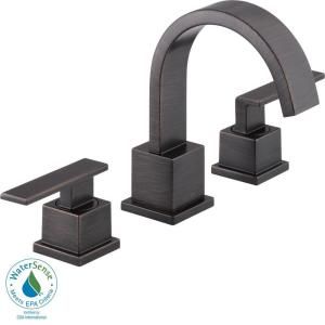 Delta Vero 8 in. Widespread 2 Handle High Arc Bathroom Faucet in Venetian Bronze 3553LF RB