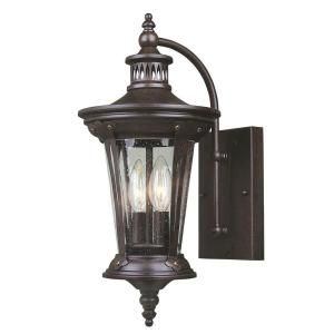 World Imports North Hampton Collection 2 Light Outdoor Old Bronze Wall Lantern WI7426289