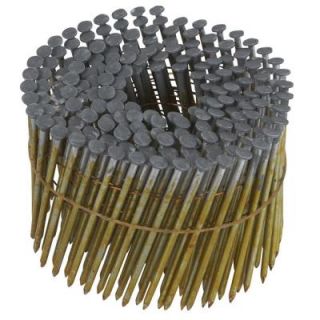 Hitachi 2 1/2 in. x 0.131 in. Full Round Head Smooth Shank Hot Dipped Galvanized Wire Coil Framing Nails (4,000 Pack) 12711