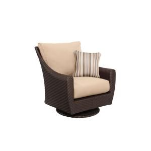 Brown Jordan Highland Patio Motion Lounge Chair in Harvest with Terrace Lane Throw Pillow M10035 LA 9