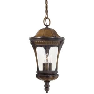Minka Lavery 3 Light Hanging Indoor/Outdoor Prussian Gold Lantern 9144 407