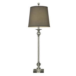 Dale Tiffany 35 in. Allister Polished Chrome Buffet Lamp with Crystal Shade GB12002