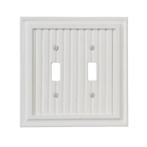 Amerelle Cottage 2 Toggle Wall Plate   White 179TTW