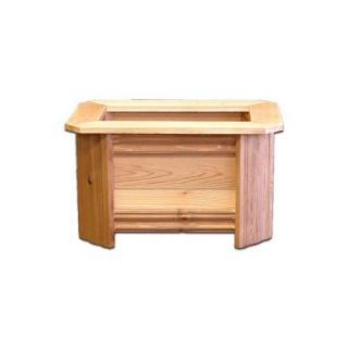 Design Craft MIllworks 24 in. x 12 in. x 14 in. Small Rectangle Natural Cedar Planter Box DISCONTINUED 460400