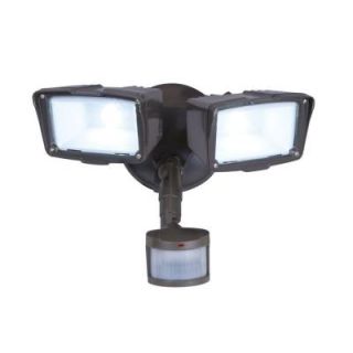 Defiant 180 Degree Outdoor Motion Activated Bronze LED Twin Security Floodlight MST18920LDF