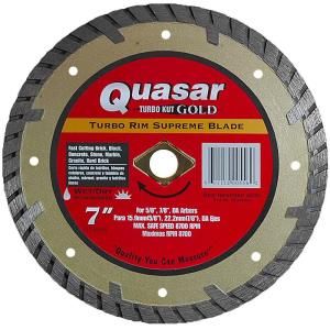 Quasar Turbo Kut Gold 7 in. Turbo Rim Supreme Diamond Blade TK 650