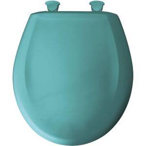 BEMIS Slow Close STA TITE Round Closed Front Toilet Seat in Classic Turquoise 200SLOWT 465 
