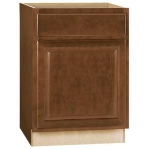 Hampton Bay 24x34.5x24 in. Base Cabinet with Ball Bearing Drawer Glides in Cognac KB24 COG