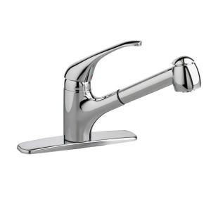 American Standard Reliant+ Single Handle Pull Out Sprayer Kitchen Faucet in Polished Chrome 4205.104.002