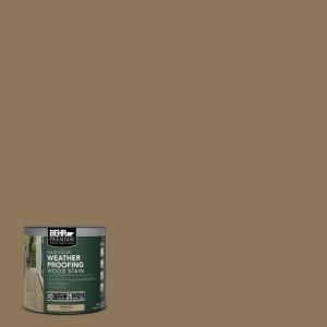 BEHR Premium 8 oz. #SC153 Taupe Solid Color Weatherproofing Wood Stain Sample 501316