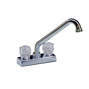 Swanstone 4 in. 2 Handle Low Arc Bathroom Tub Faucet in Chrome (Valve not included) CF10000.000
