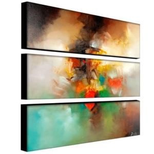 Trademark Fine Art 32 in. x 10 in. Abstract I 3 Piece Canvas Art Set MA064 set
