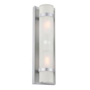 Acclaim Lighting Apollo Collection Wall Mount 2 Light Outdoor Brushed Silver Light Fixture 4701BS