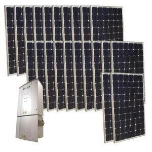 Grape Solar 5,500 Watt Monocrystalline PV Grid Tied Solar Power Kit GS 5500 KIT