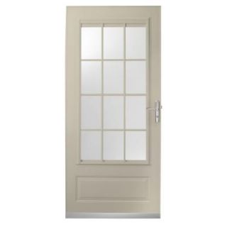 400 Series 36 in. Sandtone Aluminum Colonial Self Storing Storm Door with Nickel Hardware E4CSSN 36SA