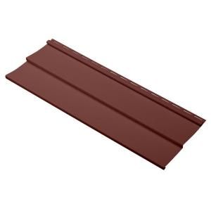 Cellwood Dimensions Double 4 in. x 24 in. Vinyl Siding Sample in Russet Red DI40SAMPLE 290