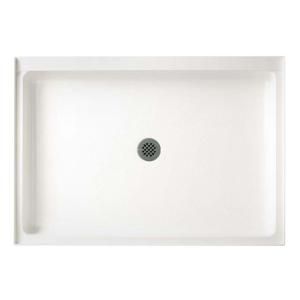 Swanstone 34 in. x 54 in. Solid Surface Single Threshold Shower Floor in White SF03454MD.010